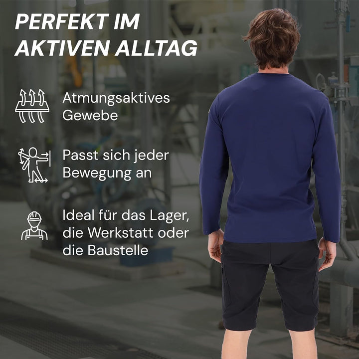PUMA Workwear Advanced Kollektion - Longsleeve Herren Pullover - Brusttasche und Utility Fach an der