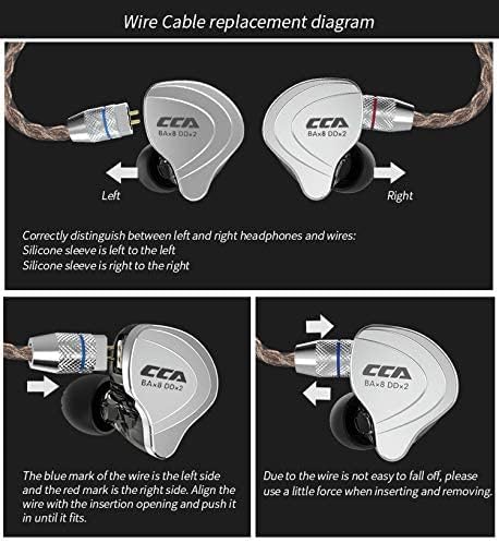 CCA C10 Hybrid-Treiber-In-Ear-Kopfhörer, HiFi-Stereo-Ohrhörer, leistungsstarker Bass, Sport-Headset