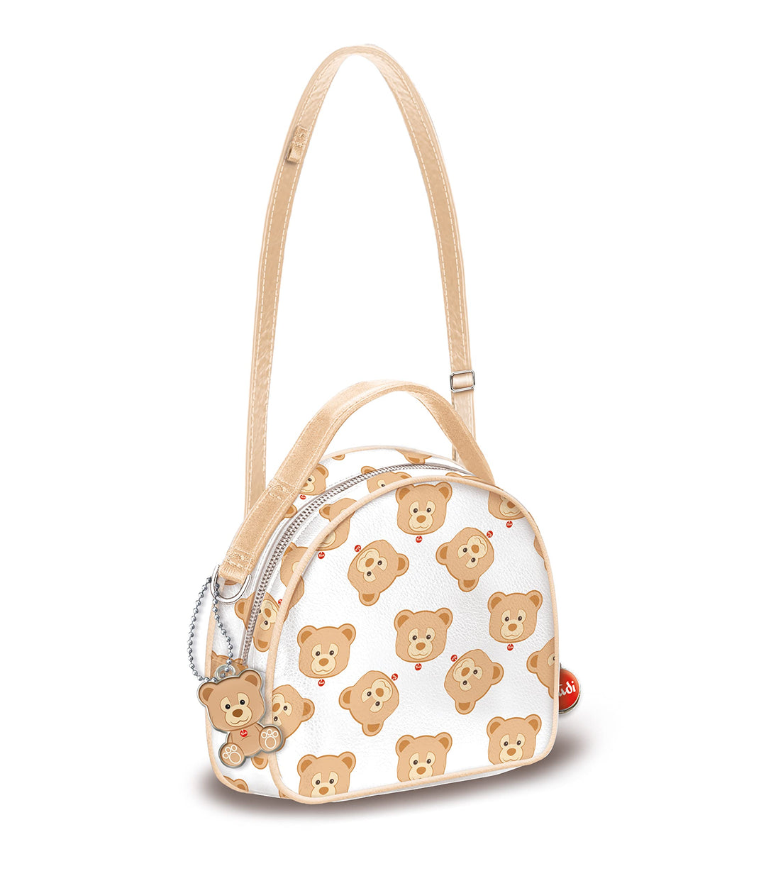 Trudi Teddy Love Schultertaschea mini SPRING Kinder-Umhängetasche mit Teddybär-Motiv. Reise- und Fre