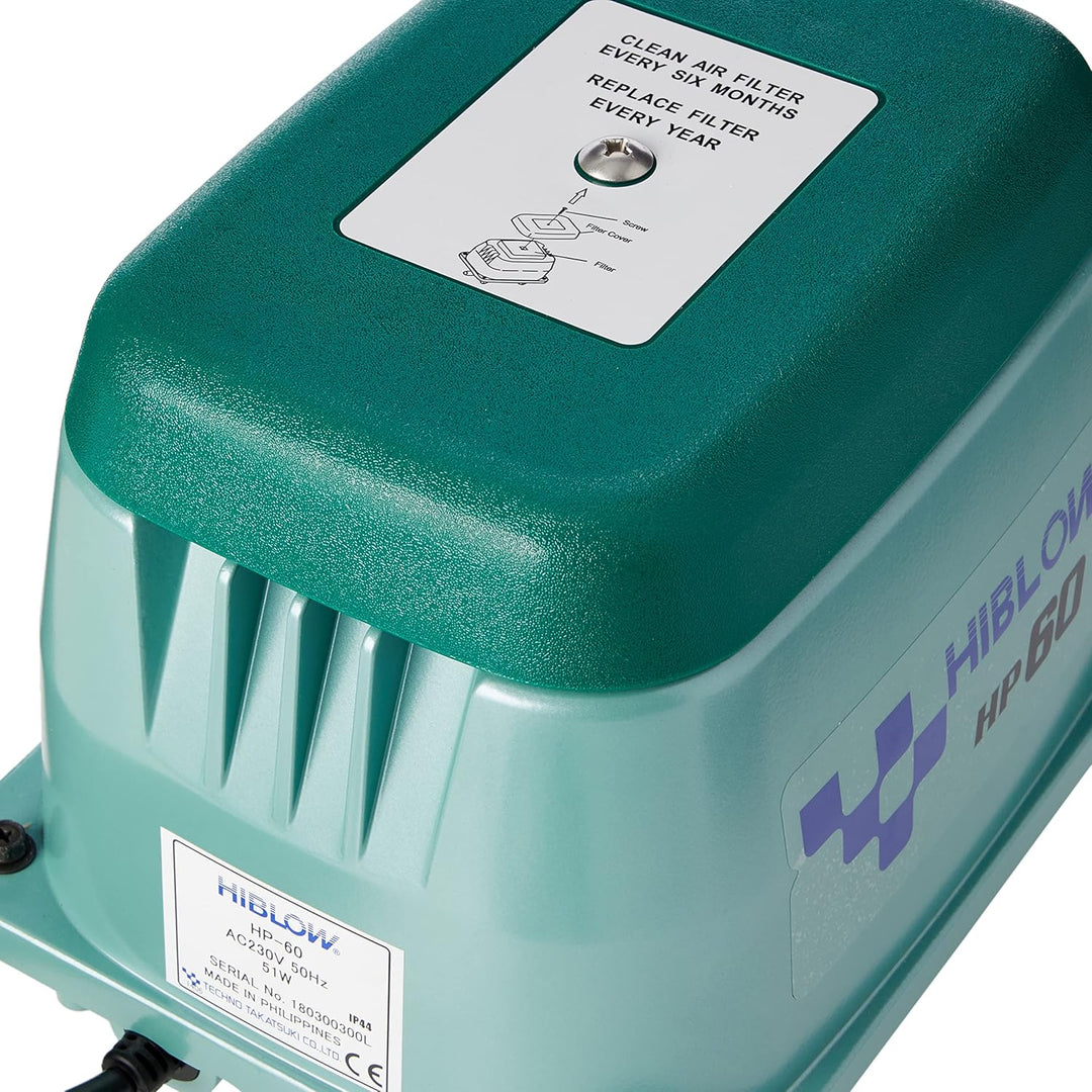 HiBlow Luftpumpe HP-60 60l/min bei 1,3m, Ausgang 18mm, 51