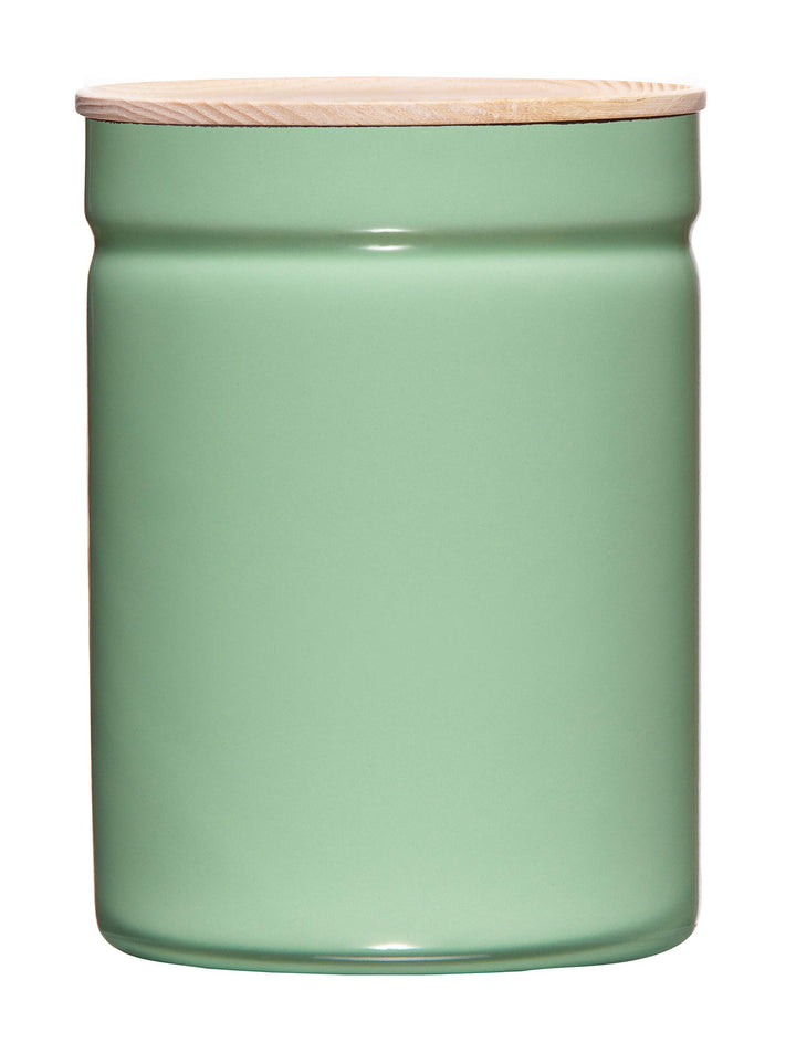 Riess, 2175-202, Vorratsdose mit Deckel, 13cm, 2.25 L H18, KITCHENMANAGEMENT, Green, Emaille, Grün,