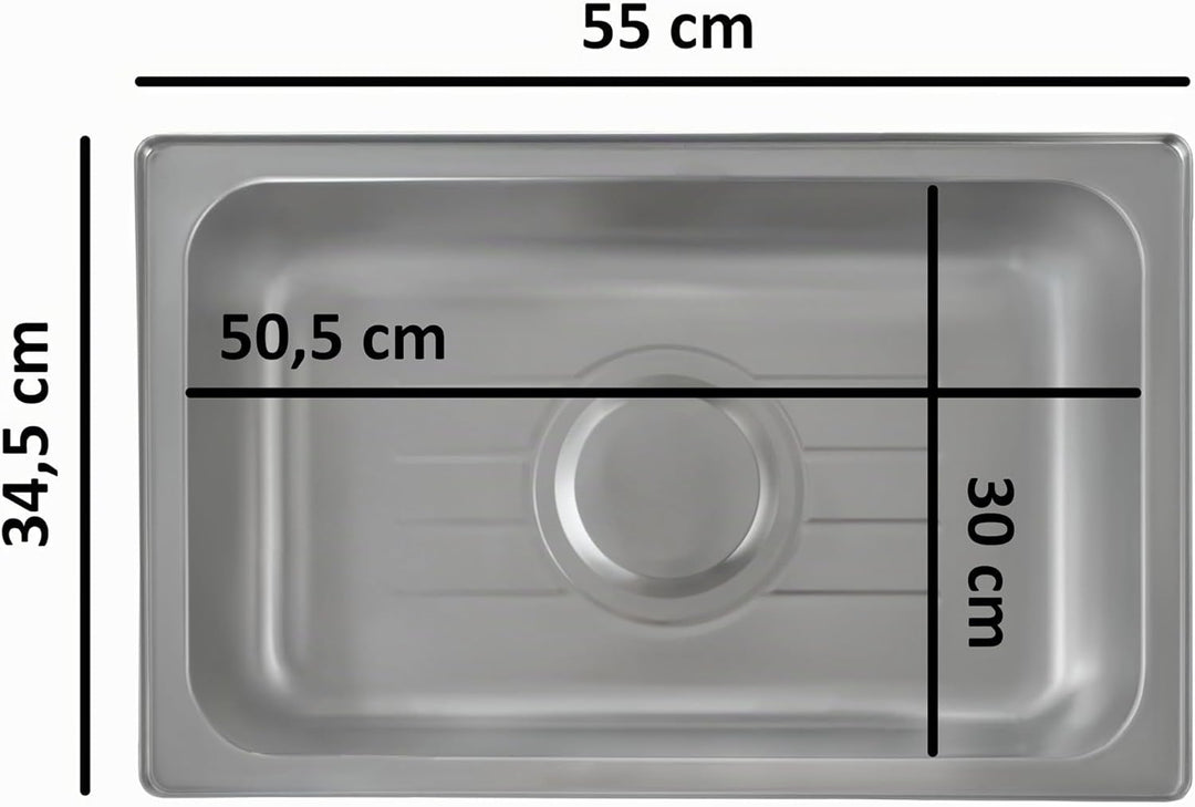 Mahlzeit elektrischer Edelstahl Chafing Dish für GN 1/1 | 9 Liter, bis 80°C mit Display | Warmhalteb