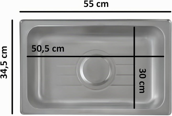 Mahlzeit elektrischer Edelstahl Chafing Dish für GN 1/1 | 9 Liter, bis 80°C mit Display | Warmhalteb