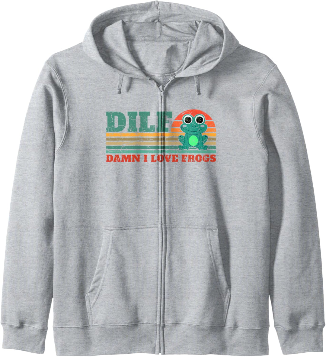 DILF-Damn I Love Frogs Funny Saying Frog-Amphibian Lovers Kapuzenjacke