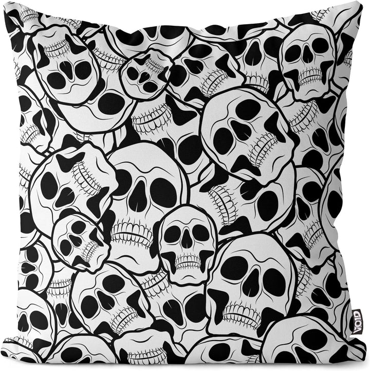 VOID Totenkopf Biker Skelett Kissenbezug Kissenhülle Sofakissen Kissen Deko Outdoor-Kissen Dekokisse
