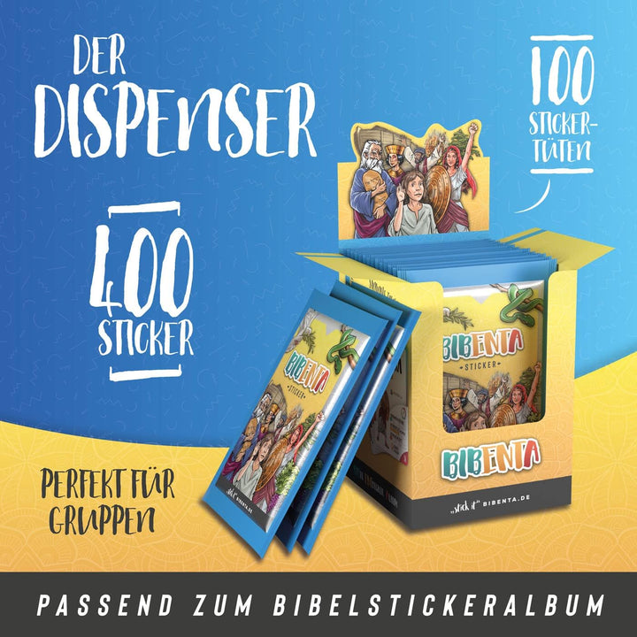 Bibenta Stickertüten Interaktive Kinderbibel (Dispenser 100 Sticketüten Booster), Dispenser 100 Stic