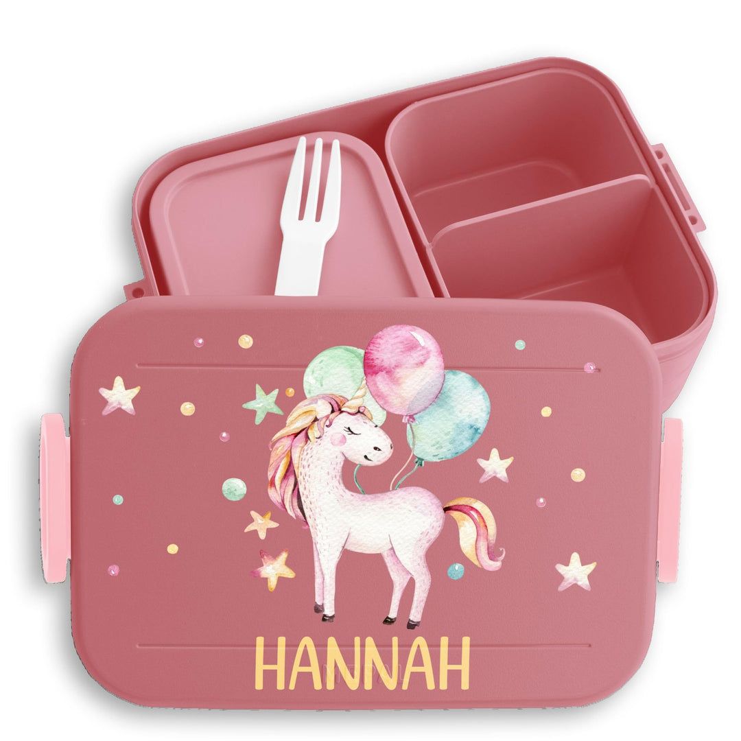 Kinder Bento Box Midi für Mepal Bentobox - Einhörner - Brotbox süsses Einhorn Lunchbox Unicorn Mädch