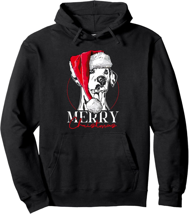 Lustiger Dalmatiner Merry Christmas Weihnachten Hunde Pullover Hoodie