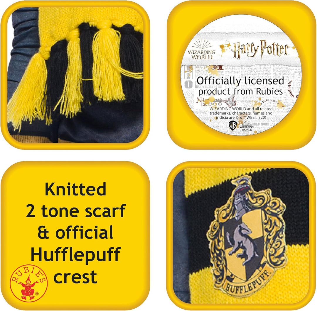 Rubie's Official Harry Potter House Deluxe Scarf, Costume Accessory Adults/Childs One Size HUFFLEPUF