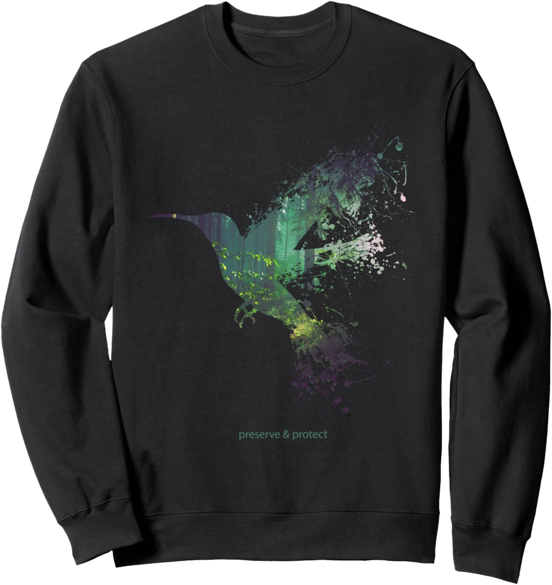 Kolibri Wald Wandern Wälder Gebirge Natur Outdoor Sweatshirt