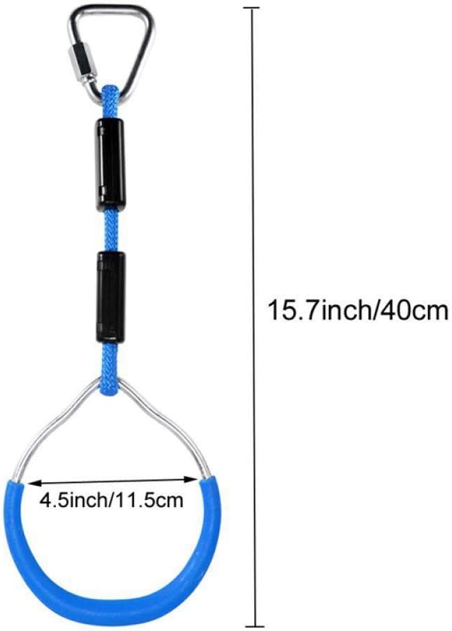 4 Stück Klettern Ringe für Kinder, Outdoor Indoor Kinder Ninja Ringe zum Aufhängen belastbar bis 160