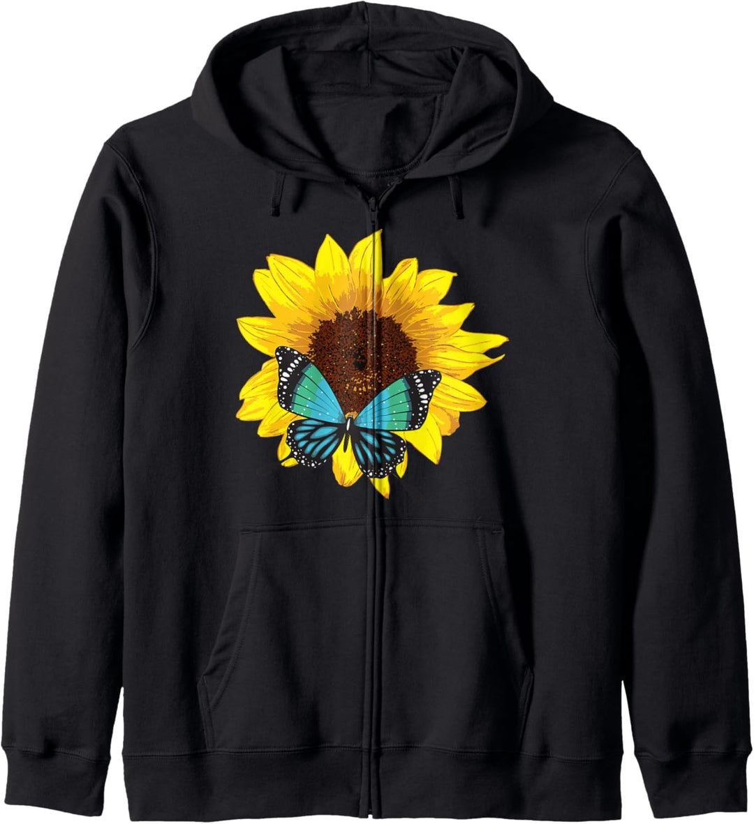 Summer Sunflower Plant Butterfly Flower Lovers Gift Kapuzenjacke