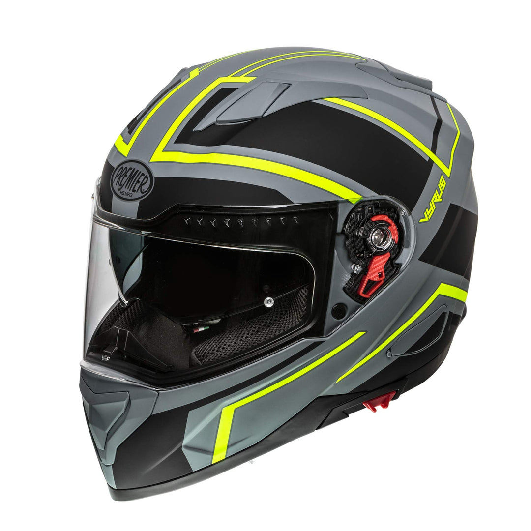 Premier Helm VYRUS ND Y Grey BM,GRAU/Fluo GELB/SCHWARZ,M