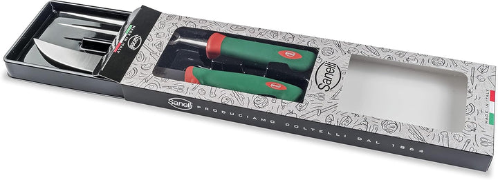 Sanelli Premana Professional, 2er-Pack BBQ, Edelstahl, grün/rot