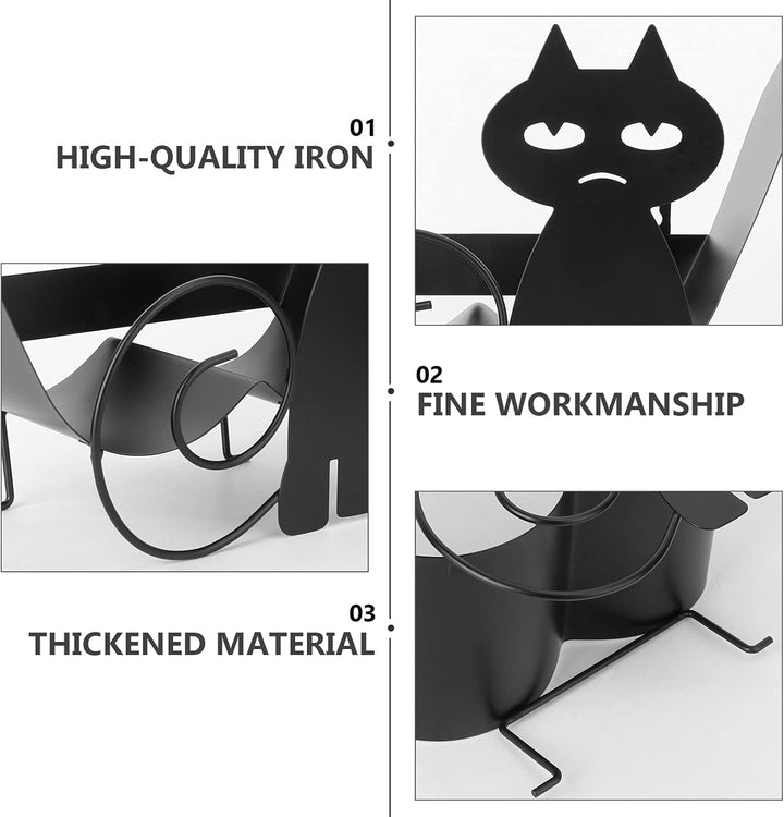 Cabilock Toilettenpapierhalter Kreativ Katze Design Eisen Freistehend Toilettenrollenhalter WC Rolle