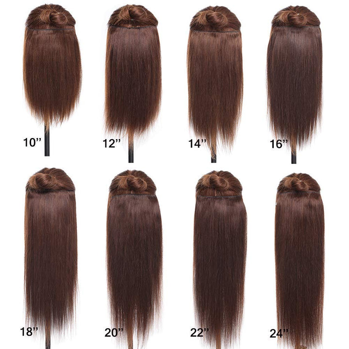 SEGO Extensions Clip in Echthaar Echthaar 8 Pcs Haarverlängerung Haarteil natürliches glatt Remy Haa