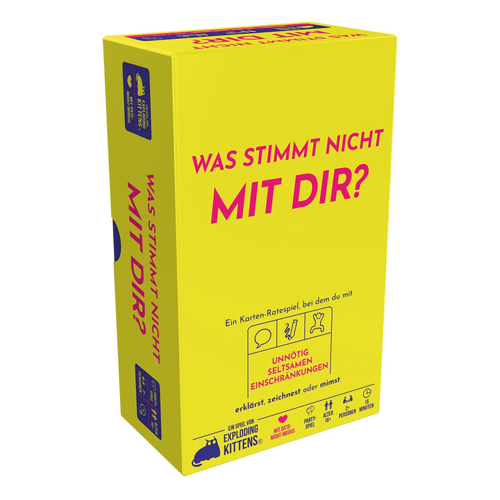 Exploding Kittens, was stimmt Nicht mit dir?, Partyspiel, Kartenspiel, 2+ Spieler, ab 16+ Jahren, 15