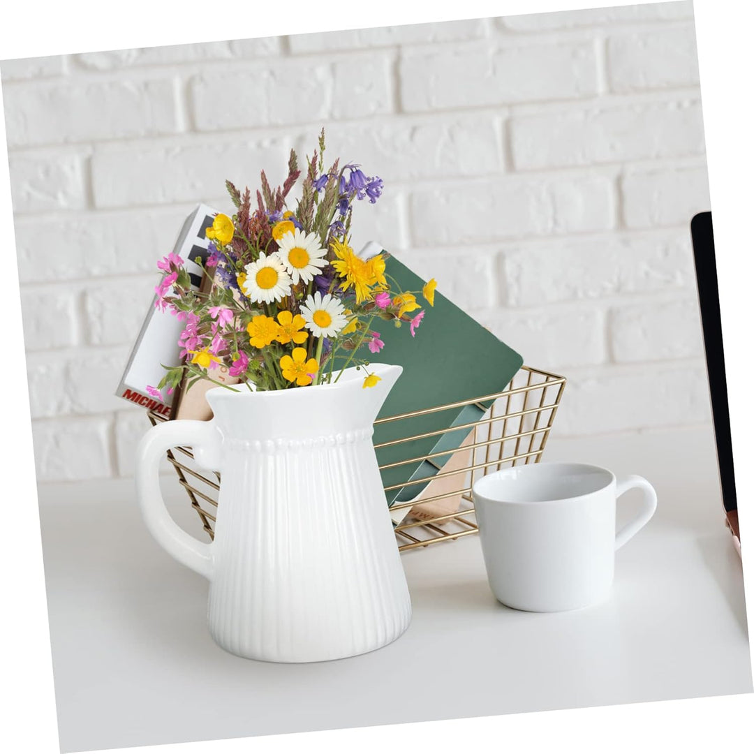 TOPBATHY Nordische Krug Vase Keramik Blumentöpfe Bauernhaus Blumenkrug Rustikaler Krug Behälter Blum