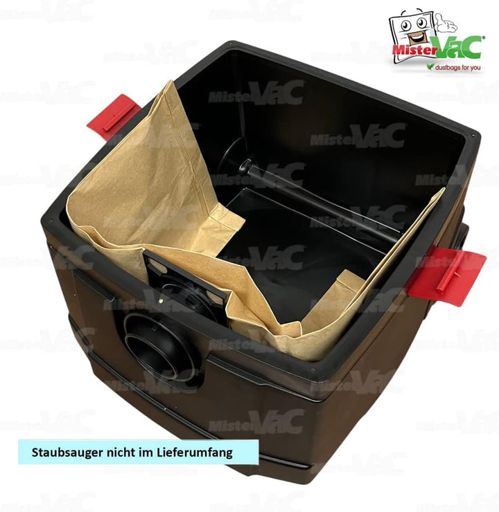 MisterVac 10x Staubsaugerbeutel kompatibel mit Metabo Allessauger ASR 25 L SC