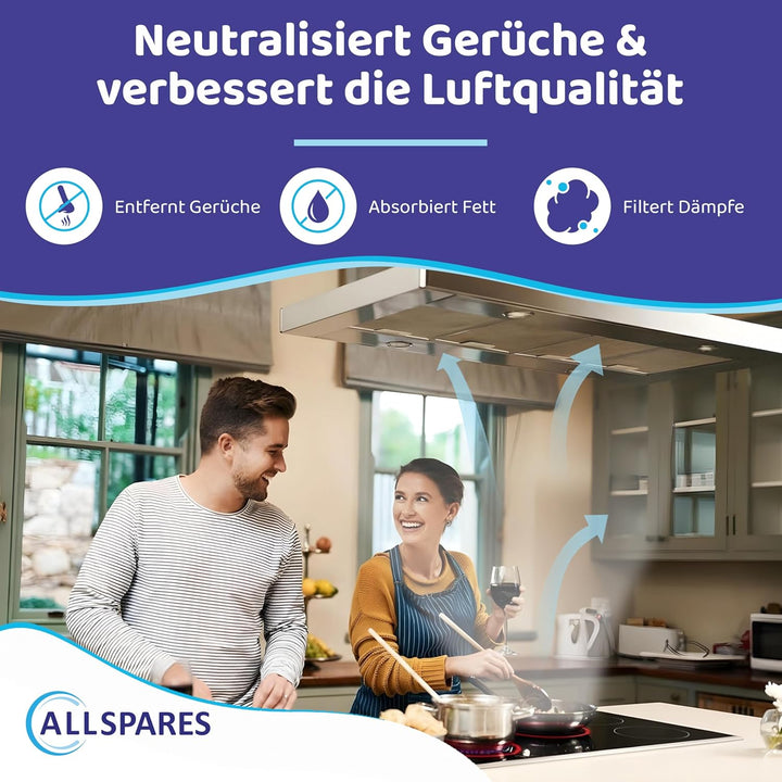 AllSpares Aktivkohlefilter geeignet für PUAKF und PURE/S PURE/X PURE (430x130x50mm)