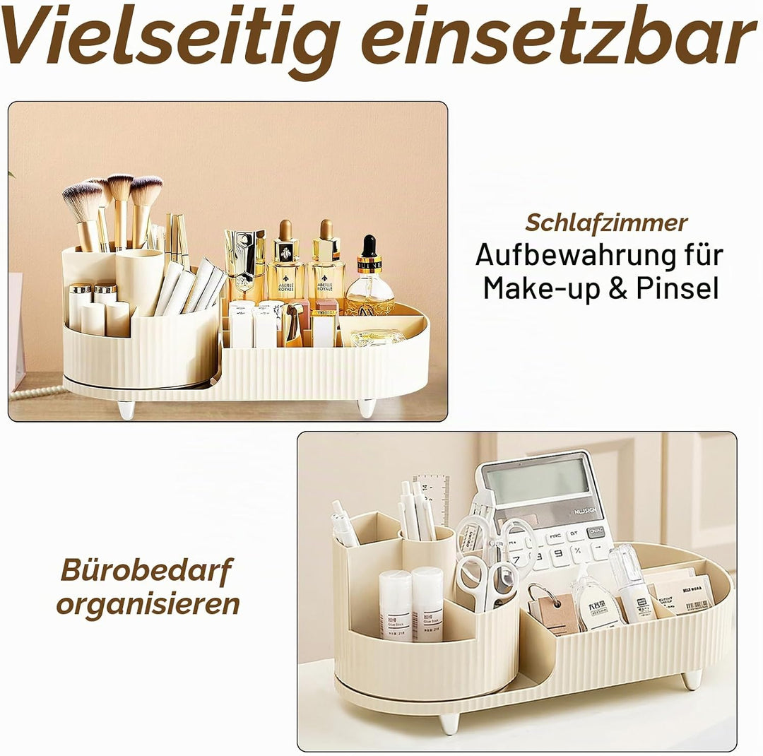 Schminktisch Kosmetik Make Up Organizer, Makeup Skincare Organizers, 360° Drehbar Multifunktionale P