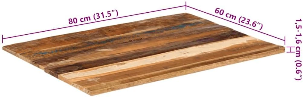 vidaXL Tischplatte Massivholzplatte Holzplatte Ersatztischplatte Holz Platte für Couchtisch Rechteck