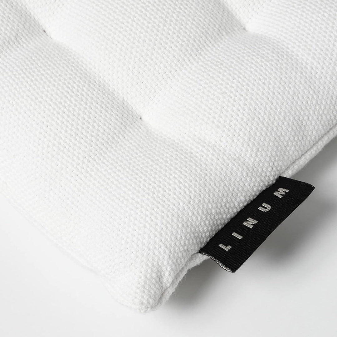 Linum Pepper Elegantes Sitzkissen 40x40 cm, 100% Baumwolle, Maschinenwaschbar, Weiss 40x40cm weiss,