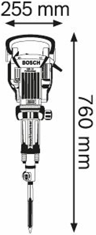 Bosch Professional Abbruchhammer GSH 16-30 mit 30 mm Werkzeugaufnahme (41 J Schlagenergie, inkl. Zus