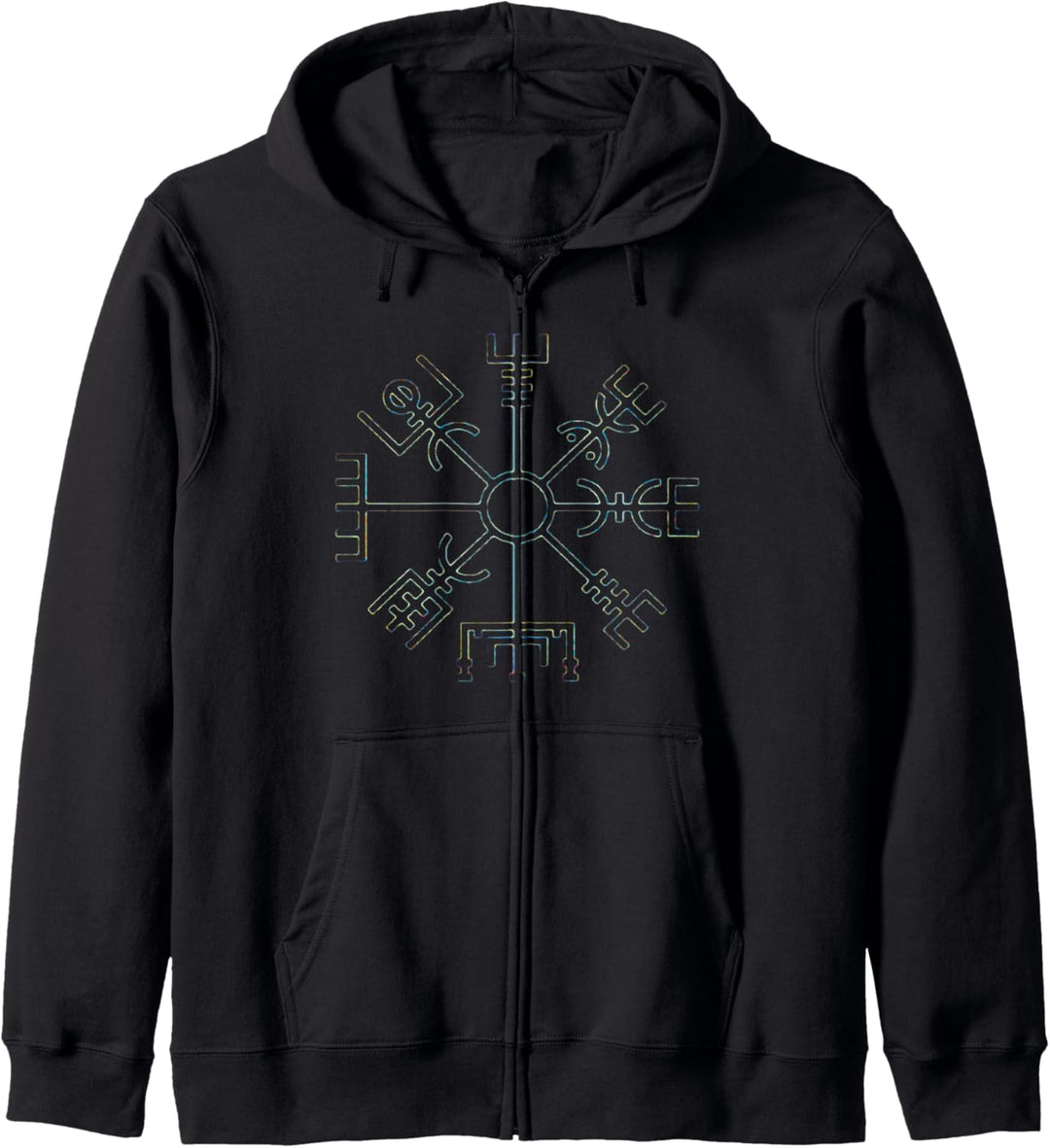 Vegvisir Wikinger Kompass Schutz Rune Kapuzenjacke