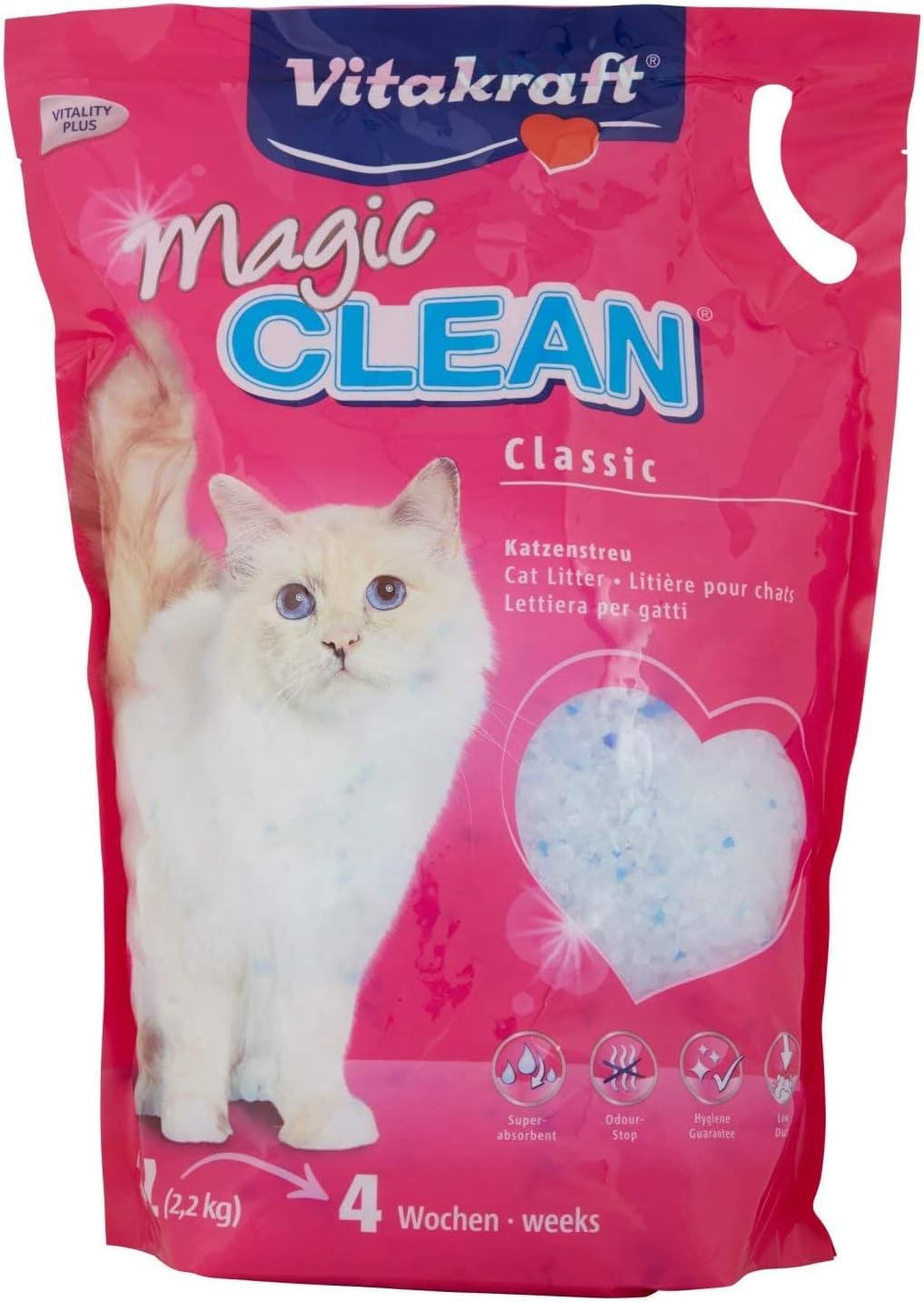 Vitakraft Magic Clean Katzenstreu, Silikon, 5 Liter, 6 Stück