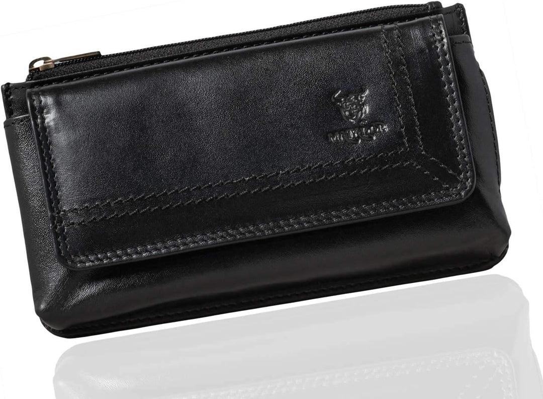 MATADOR Handy-Tasche Gürteltasche Herren Echt Leder Quertasche mit Klettverschluss Breite Gürtelschl