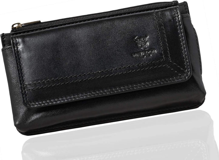 MATADOR Handy-Tasche Gürteltasche Herren Echt Leder Quertasche mit Klettverschluss Breite Gürtelschl