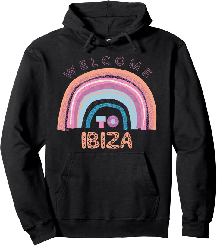 Ibiza Beach Spanien Regenbogen Boho Destination Party Damen Pullover Hoodie