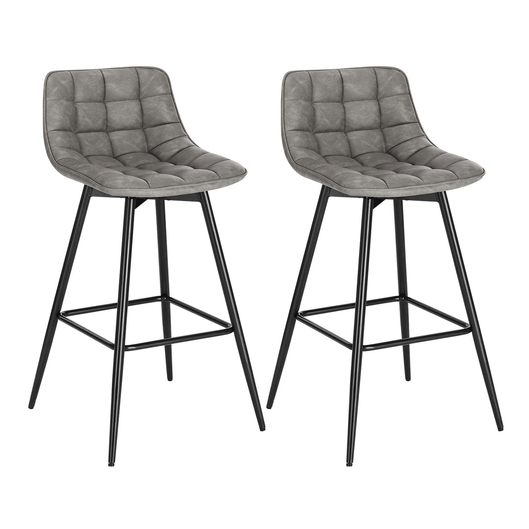 WOLTU Barhocker 2er Set Designer Barstuhl Hocker Tresenhocker Bistrohocker mit Fussstütze Kunstleder
