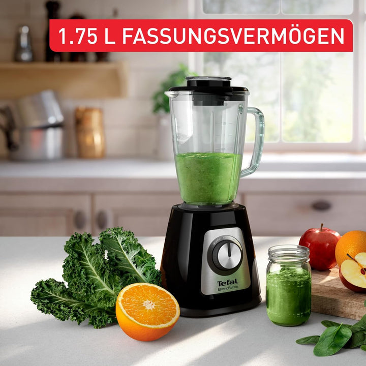 Tefal BL435831 BL4358 Standmixer, Glas, 1.75 liters, Schwarz