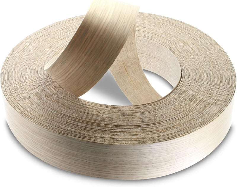 WordPress® 50 mm Eiche Echtholz Kantenumleimer mit Schmelzkleber – 50m Rolle – Einfache Anwendung zu