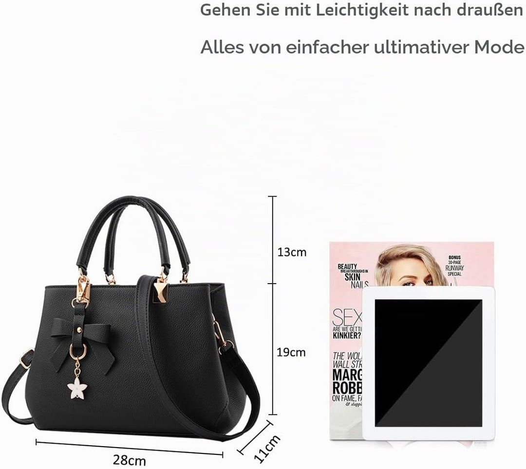 NICOLE &amp; DORIS Damen Handtaschen Designer Tasche Elegante Frauen Umhängetasche PU Leather Shopper He