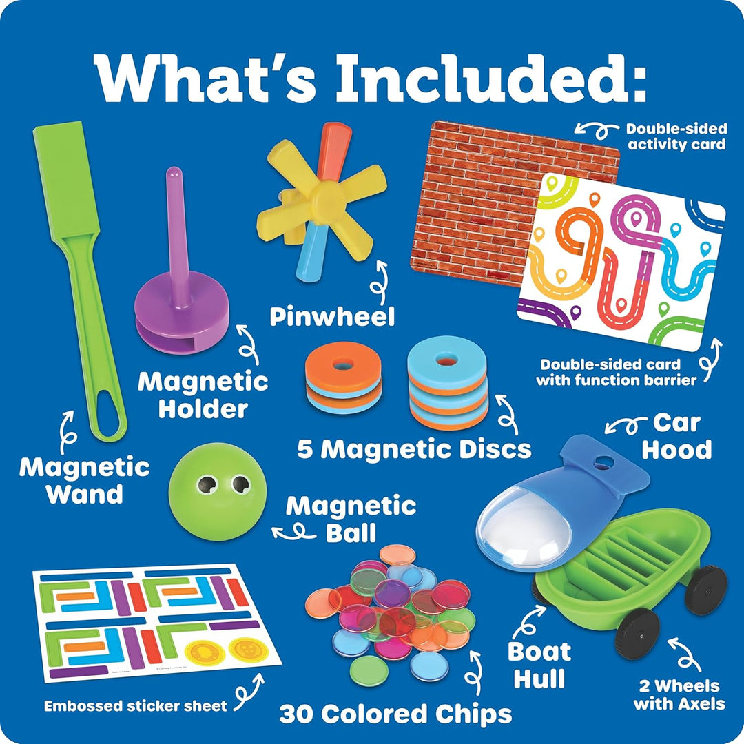 Learning Resources STEM Explores Magnetwerke, magnetische Fliesen-Blöcke, STEM-Spielzeug, sensorisch