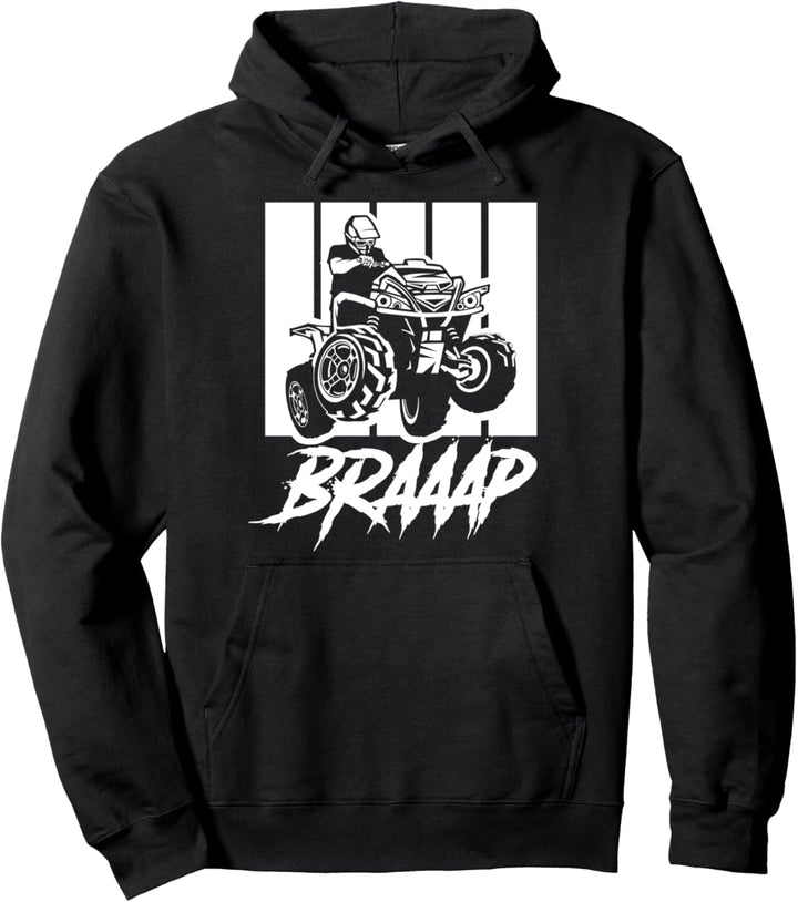 Braaap Quadfahrer Sport Quad ATV Fahrer Geländefahrzeug Pullover Hoodie