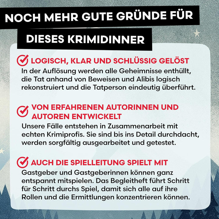 Krimidinner für Zuhause - 6 bis 8 Personen - Mord im Berg-Express - Das spannende Krimispiel ab 16 J