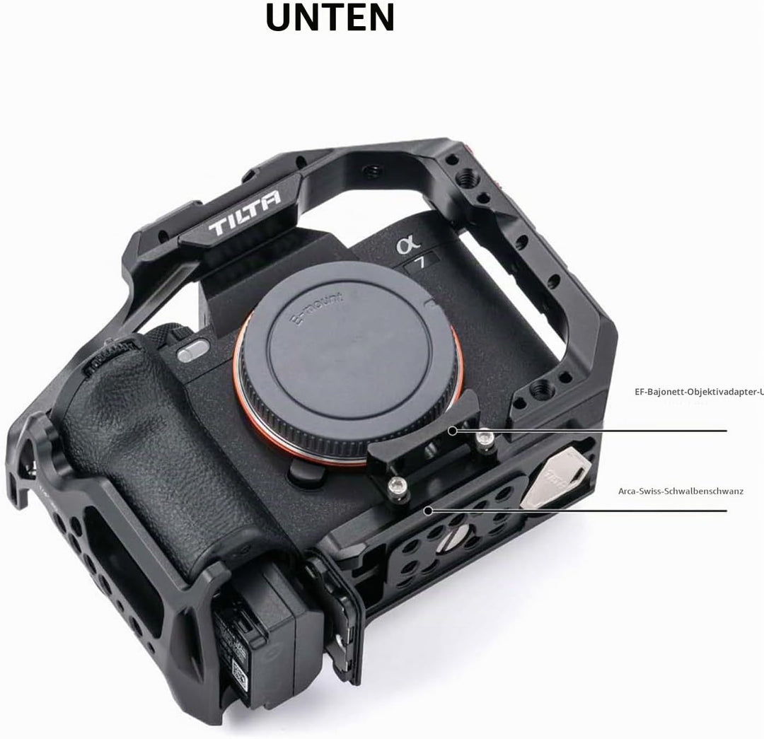 Tilta Full Camera Cage Kompatibel mit Sony a7 IV Basic Kit Video Movie Filmmaking Rig, mit Camera Ca