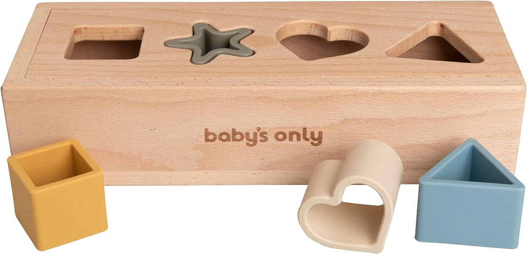 BO Baby's Only - Puzzle-Box Sortierspiel Earth - Motorikspielzeug Baby - Bunte Montessori Holzspielz