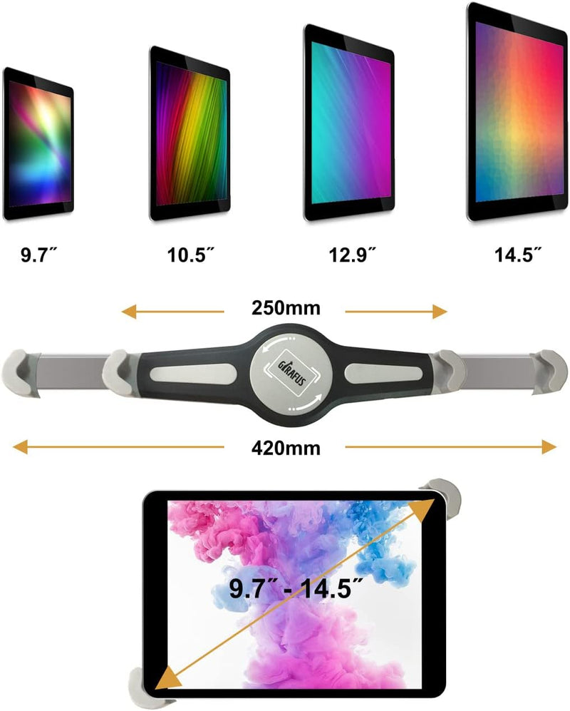 Girafus 9,5-14,5 Zoll Tablet Halterung Auto/auch Grosse Tablets/iPad Pro/Galaxy S7 S8/ Lenovo Autoha