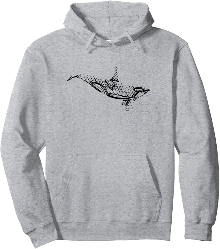 Orca Wal Pullover Hoodie