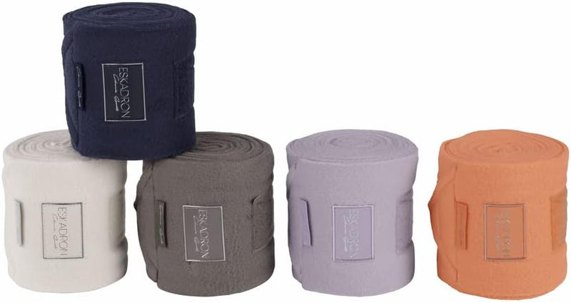 Eskadron Fleecebandagen 4er Set, Bandagen, fossil, Silk Purple, Soft Peach Grösse Pony Greige Pony,