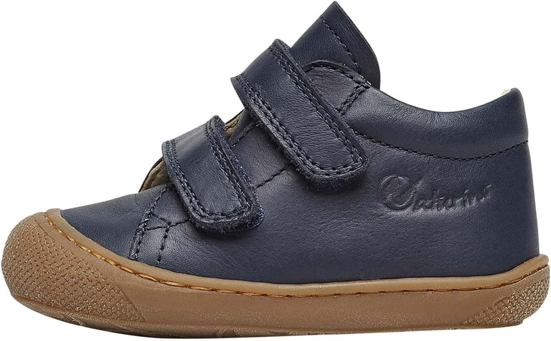 Naturino Cocoon VL-Lauflernschuhe aus Nappaleder-Anthrazit 17 EU Marineblau, 17 EU Marineblau