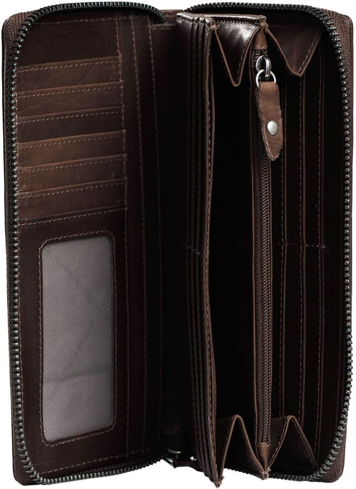 The Chesterfield Brand Wax Pull Up Halle Leder RFID Geldbörse 19 cm, Braun, Einheitsgrösse, Modern