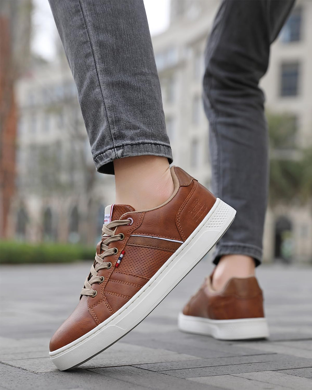 ARRIGO BELLO Herren Freizeitschuhe Schuhe Sneakers Wanderschuhe Leders Laufschuhe Leichtgewicht Outd