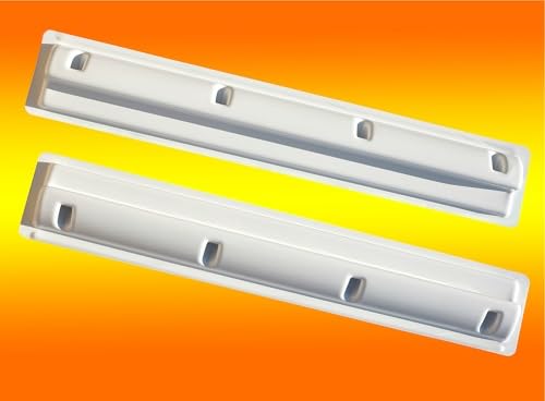 bau-tech Solarenergie 2 x Dachspoiler 68cm Weiss Haltespoiler Wohnmobil Dachbefestigung für Solarmod