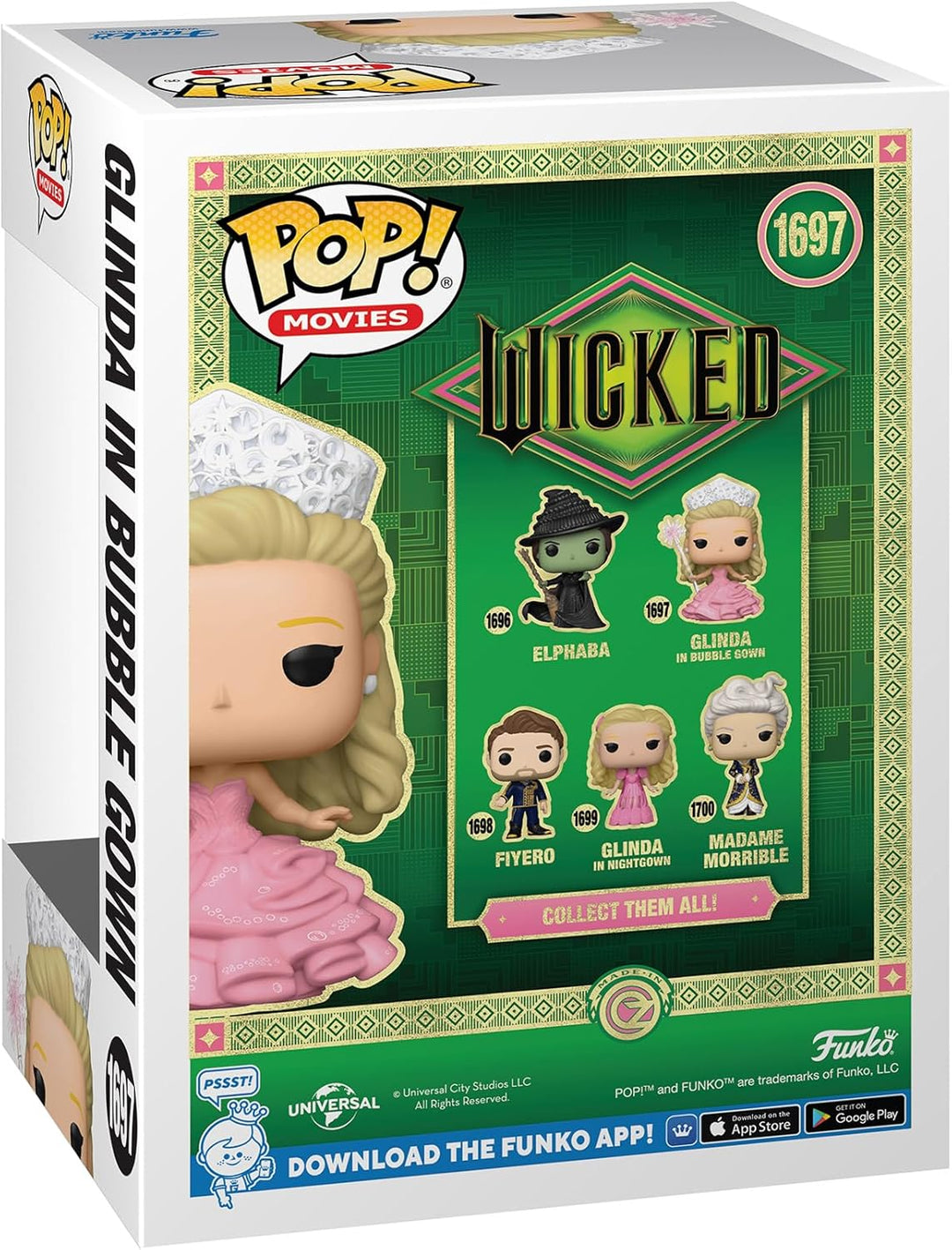 Funko Pop! Movies: Wicked - Glinda in Bubble Gown - Vinyl-Sammelfigur - Geschenkidee - Offizielle Ha